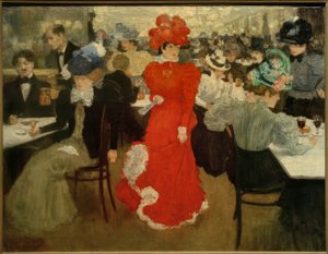 H.Evenepoel, Im Café d’Harcourt i Paris